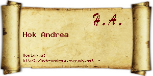 Hok Andrea névjegykártya