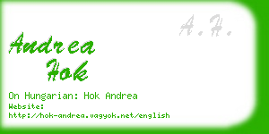 andrea hok business card